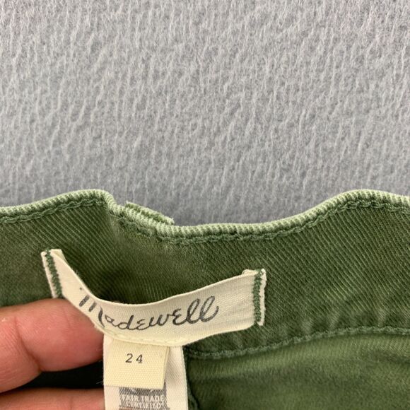 Madewell Shorts Womens Size 24 Army Green Stretch Perfect Vintage Deep Pockets - Picture 11 of 15